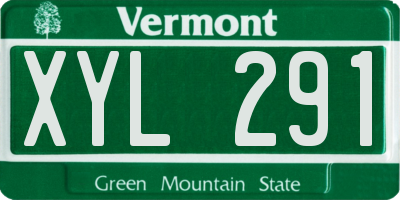 VT license plate XYL291