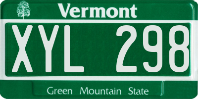 VT license plate XYL298