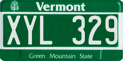 VT license plate XYL329