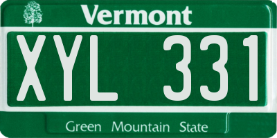 VT license plate XYL331