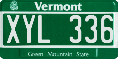 VT license plate XYL336