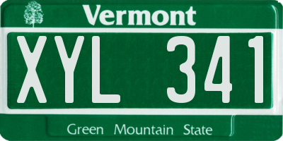 VT license plate XYL341