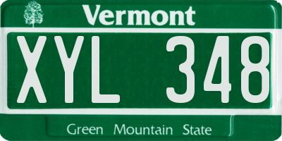 VT license plate XYL348