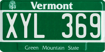 VT license plate XYL369