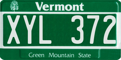 VT license plate XYL372