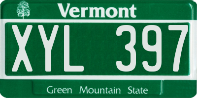 VT license plate XYL397
