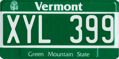 VT license plate XYL399