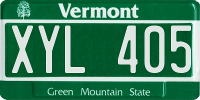 VT license plate XYL405