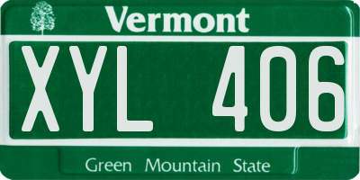VT license plate XYL406