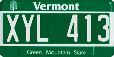 VT license plate XYL413