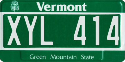 VT license plate XYL414