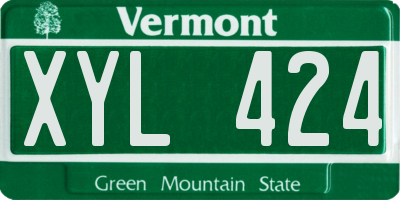 VT license plate XYL424