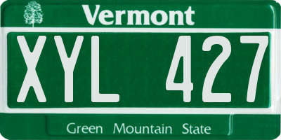 VT license plate XYL427