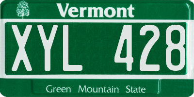 VT license plate XYL428