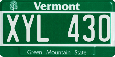 VT license plate XYL430