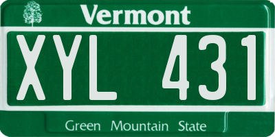 VT license plate XYL431