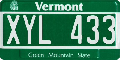 VT license plate XYL433