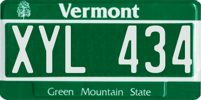 VT license plate XYL434