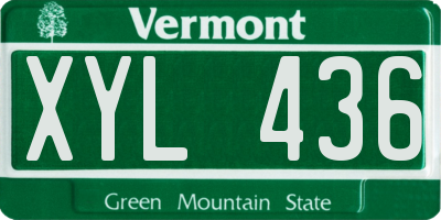 VT license plate XYL436