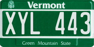 VT license plate XYL443