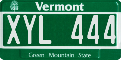 VT license plate XYL444