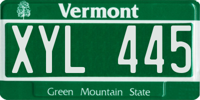 VT license plate XYL445