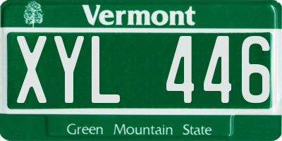 VT license plate XYL446