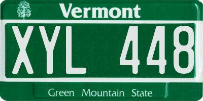 VT license plate XYL448