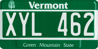 VT license plate XYL462
