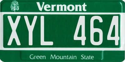 VT license plate XYL464