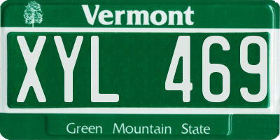 VT license plate XYL469