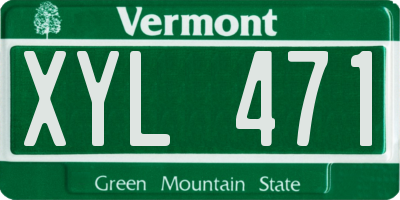 VT license plate XYL471