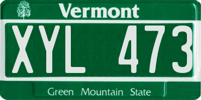 VT license plate XYL473