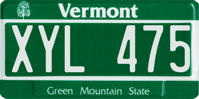 VT license plate XYL475