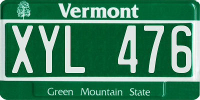 VT license plate XYL476