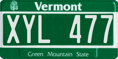 VT license plate XYL477