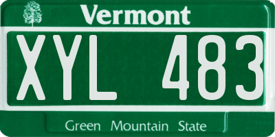 VT license plate XYL483