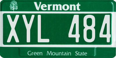 VT license plate XYL484