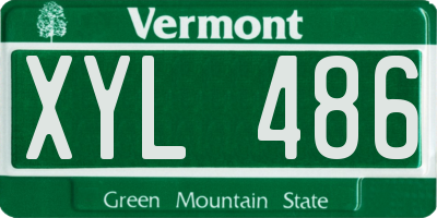 VT license plate XYL486