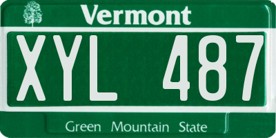 VT license plate XYL487