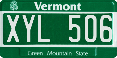 VT license plate XYL506