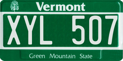 VT license plate XYL507
