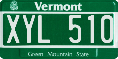 VT license plate XYL510