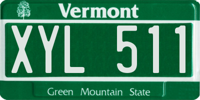 VT license plate XYL511