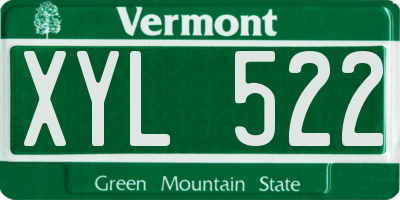 VT license plate XYL522