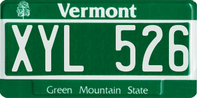 VT license plate XYL526