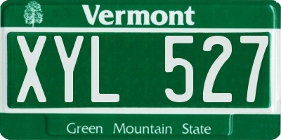 VT license plate XYL527