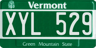VT license plate XYL529