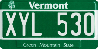 VT license plate XYL530
