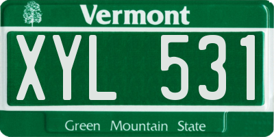 VT license plate XYL531